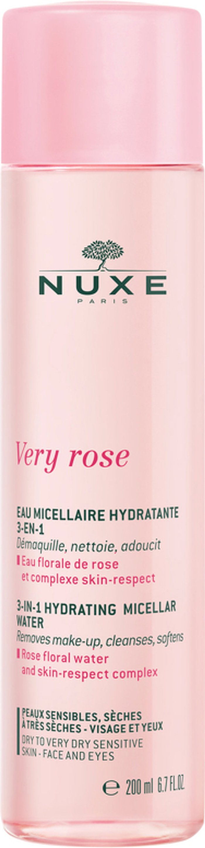 Fragrancedirect | NUXE NUXE Very Rose 3-in-1 Hydrating Micellar Water 200ml NUXE NUXE Very Rose 3-in-1 Hydrating Micellar Water 200ml
