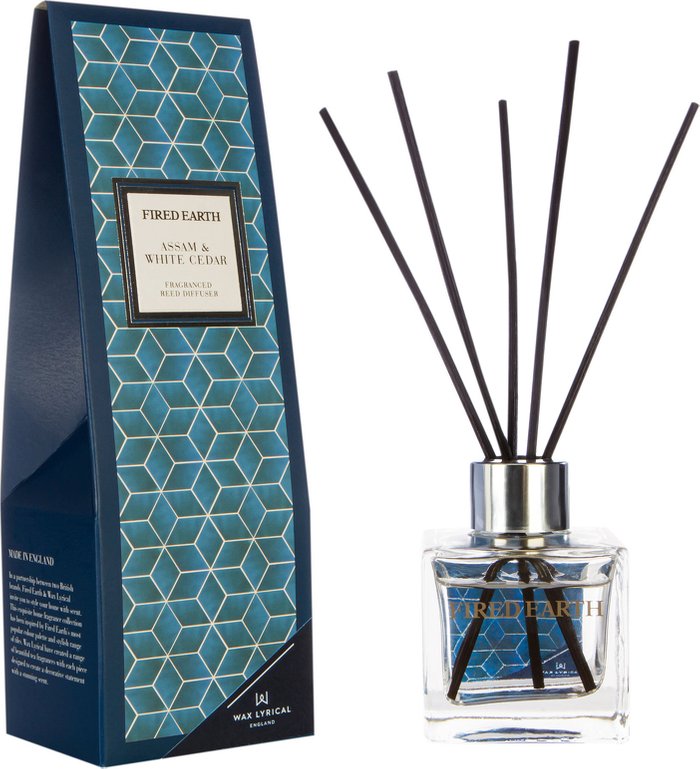 Fragrancedirect | Fired Earth Fired Earth Fragranced Reed Diffuser Assam & White Cedar 100ml Fired Earth Fired Earth Fragranced Reed Diffuser Assam & White Cedar 100ml