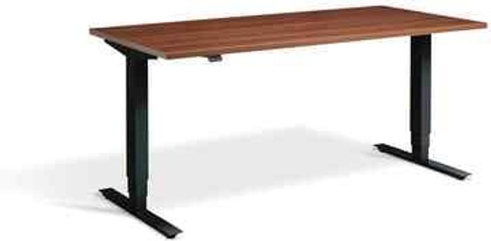 Office Monster | Lavoro Advance Dual Motor Desk 1200 x 800mm / Black / Natural Dijon Walnut Lavoro Advance Dual Motor Desk 1200 x 800mm / Black / Natural Dijon Walnut