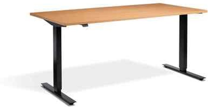 Office Monster | Lavoro Zero Dual Motor Desk 1400 x 800mm / Black / Beech Lavoro Zero Dual Motor Desk 1400 x 800mm / Black / Beech