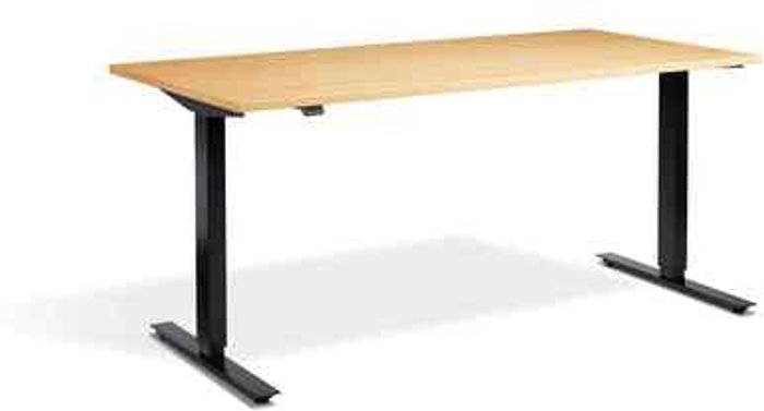 Office Monster | Lavoro Zero Dual Motor Desk 1400 x 700mm / Black / Oak Lavoro Zero Dual Motor Desk 1400 x 700mm / Black / Oak