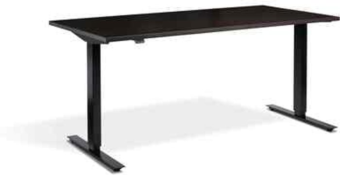 Office Monster | Lavoro Zero Dual Motor Desk 1800 x 800mm / Black / Wenge Lavoro Zero Dual Motor Desk 1800 x 800mm / Black / Wenge