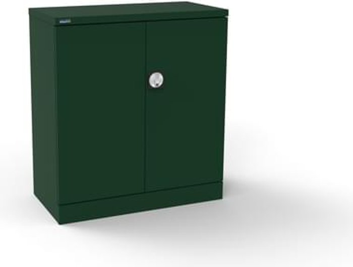 Office Monster | Kontrax Silverline Kontrax 2 Door Cupboard with 1 Shelf - Flat Pack - British Racing Green Kontrax Silverline Kontrax 2 Door Cupboard with 1 Shelf - Flat Pack - British Racing Green