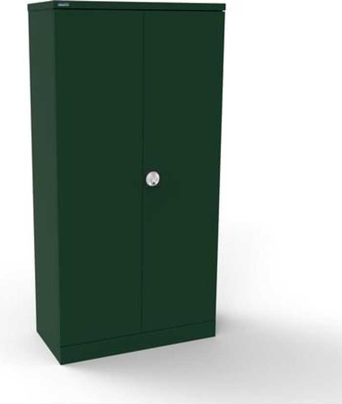 Office Monster | Kontrax Silverline Kontrax 2 Door Cupboard with 3 Shelves - Pre-Assembled - British Racing Green Kontrax Silverline Kontrax 2 Door Cupboard with 3 Shelves - Pre-Assembled - British Racing Green