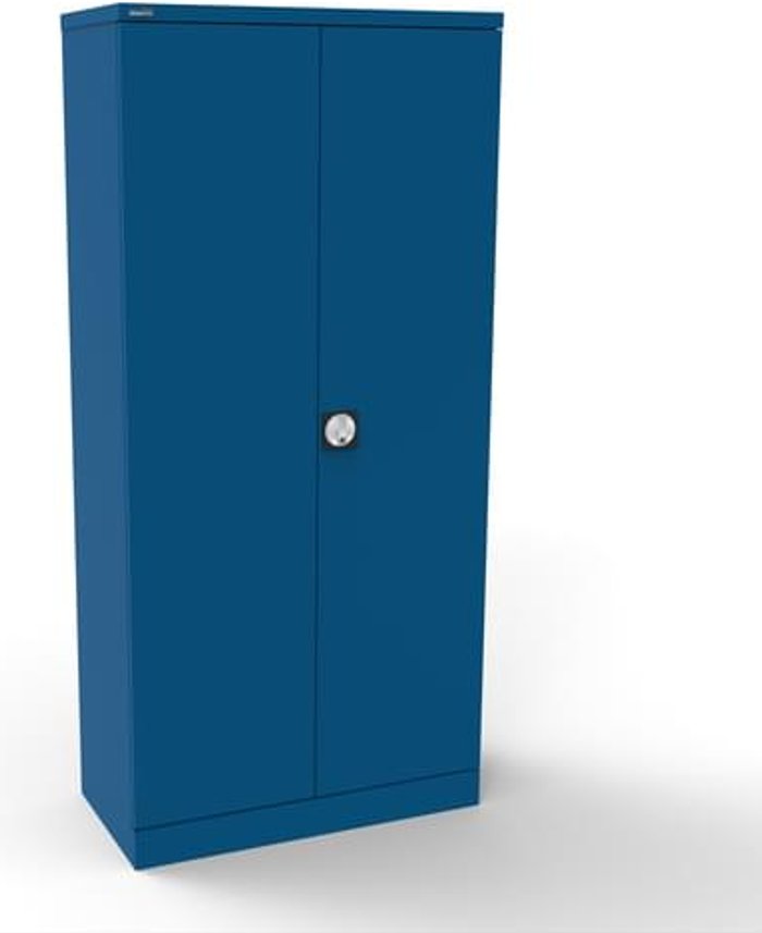 Office Monster | Kontrax Silverline Kontrax 2 Door Cupboard with 4 Shelves - Flat Pack - Blue Kontrax Silverline Kontrax 2 Door Cupboard with 4 Shelves - Flat Pack - Blue