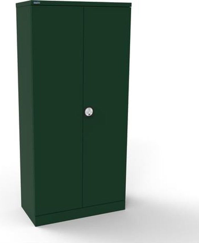 Office Monster | Kontrax Silverline Kontrax 2 Door Cupboard with 4 Shelves - Pre-Assembled - British Racing Green Kontrax Silverline Kontrax 2 Door Cupboard with 4 Shelves - Pre-Assembled - British Racing Green