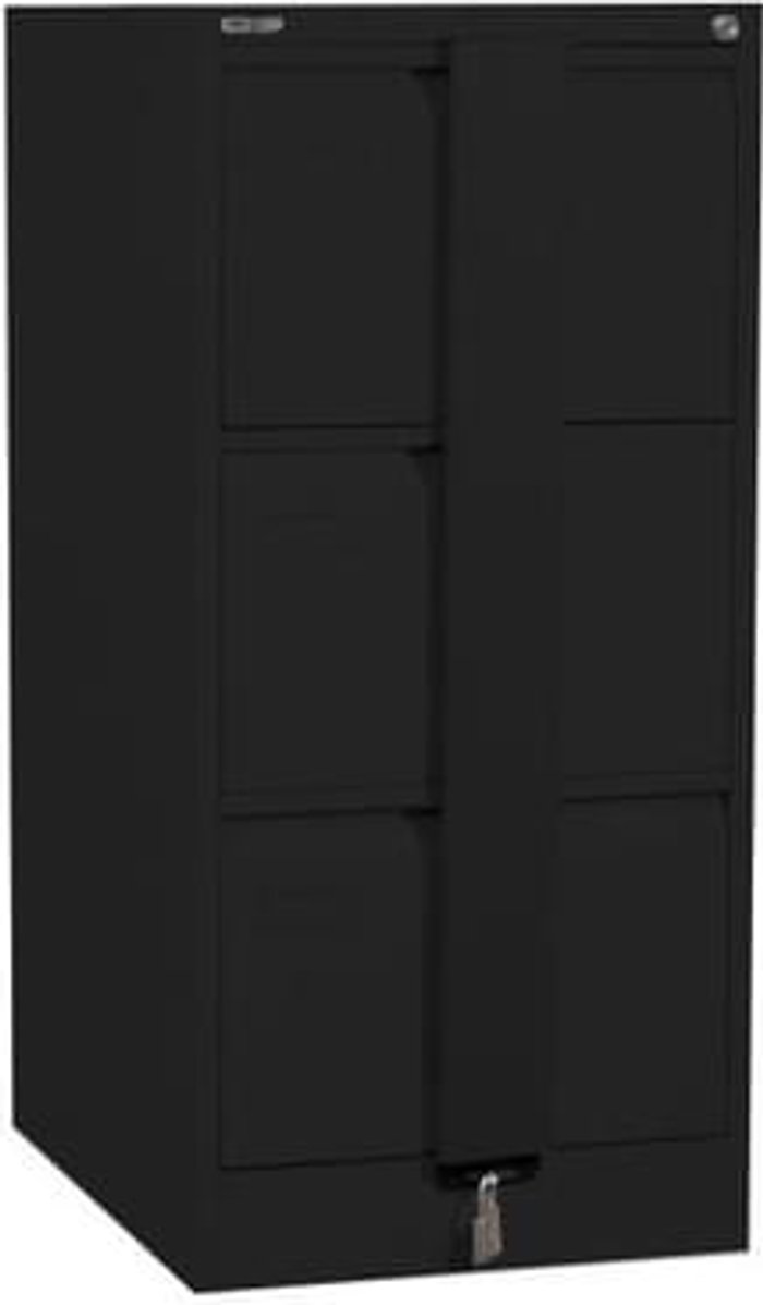 Office Monster | Executive Silverline Executive 3 Drawer Foolscap Filing Cabinet with Security Bar - Black Executive Silverline Executive 3 Drawer Foolscap Filing Cabinet with Security Bar - Black