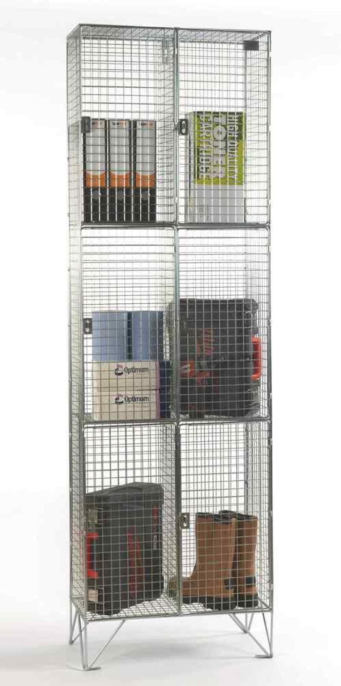 Office Monster | Own Brand Multi-Door Mesh Locker 457 Deep 6 Compartments (Nest of 2) Own Brand Multi-Door Mesh Locker 457 Deep 6 Compartments (Nest of 2)