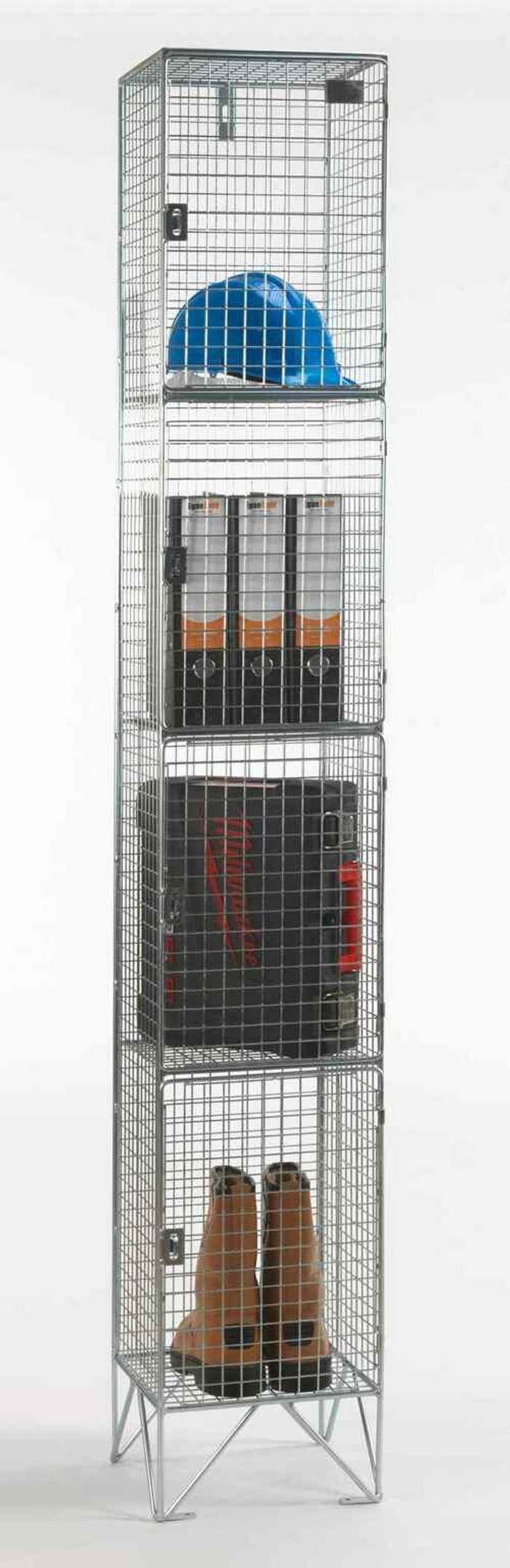 Office Monster | Own Brand Multi-Door Mesh Locker 305 Deep 4 Compartments (Nest of 1) Own Brand Multi-Door Mesh Locker 305 Deep 4 Compartments (Nest of 1)