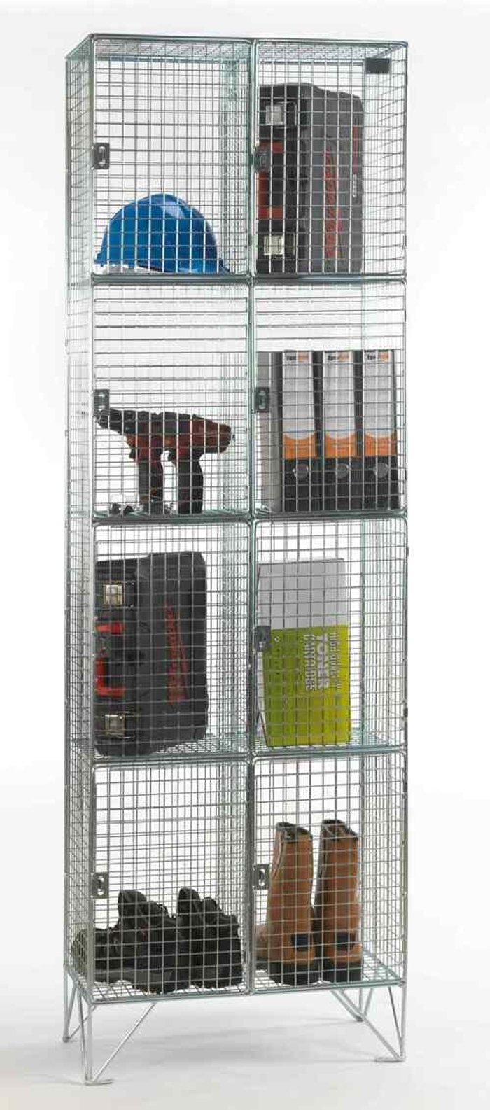 Office Monster | Own Brand Multi-Door Mesh Locker 305 Deep 8 Compartments (Nest of 2) Own Brand Multi-Door Mesh Locker 305 Deep 8 Compartments (Nest of 2)