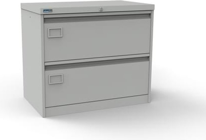Office Monster | Kontrax Silverline Kontrax 2 Drawer Foolscap Side Filing Cabinet - Light Grey Kontrax Silverline Kontrax 2 Drawer Foolscap Side Filing Cabinet - Light Grey