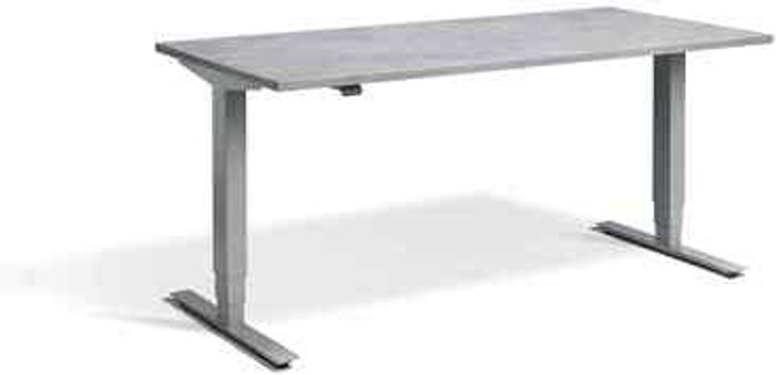 Office Monster | Lavoro Advance Dual Motor Desk 1400 x 700mm / Silver / Concrete Lavoro Advance Dual Motor Desk 1400 x 700mm / Silver / Concrete