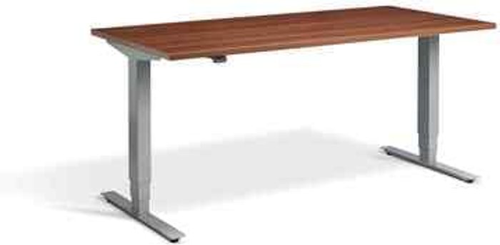 Office Monster | Lavoro Advance Dual Motor Desk 1200 x 800mm / Silver / Natural Dijon Walnut Lavoro Advance Dual Motor Desk 1200 x 800mm / Silver / Natural Dijon Walnut