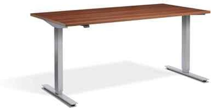 Office Monster | Lavoro Zero Dual Motor Desk 1200 x 800mm / Silver / Natural Dijon Walnut Lavoro Zero Dual Motor Desk 1200 x 800mm / Silver / Natural Dijon Walnut