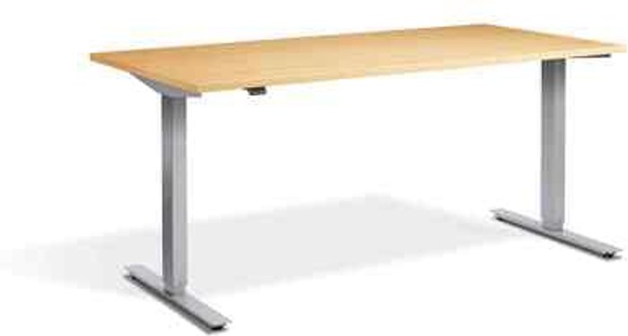Office Monster | Lavoro Zero Dual Motor Desk 1800 x 800mm / Silver / Oak Lavoro Zero Dual Motor Desk 1800 x 800mm / Silver / Oak