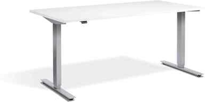Office Monster | Lavoro Zero Dual Motor Desk 1200 x 700mm / Silver / White Lavoro Zero Dual Motor Desk 1200 x 700mm / Silver / White