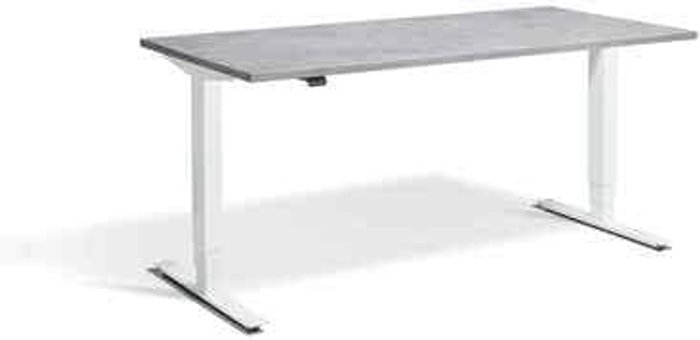Office Monster | Lavoro Advance Dual Motor Desk 1400 x 800mm / White / Concrete Lavoro Advance Dual Motor Desk 1400 x 800mm / White / Concrete