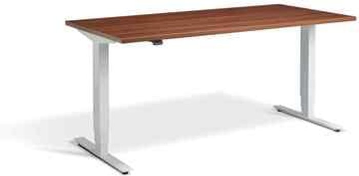 Office Monster | Lavoro Advance Dual Motor Desk 1600 x 800mm / White / Natural Dijon Walnut Lavoro Advance Dual Motor Desk 1600 x 800mm / White / Natural Dijon Walnut