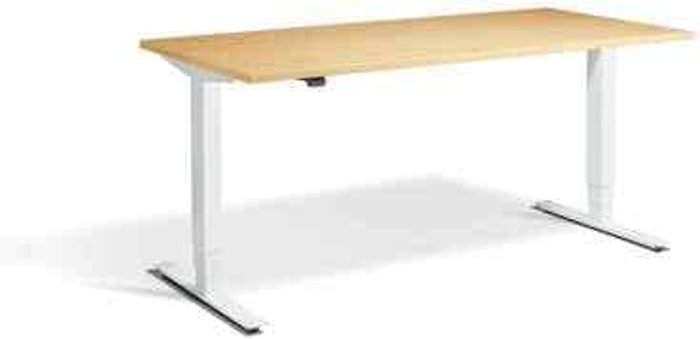 Office Monster | Lavoro Advance Dual Motor Desk 1400 x 700mm / White / Oak Lavoro Advance Dual Motor Desk 1400 x 700mm / White / Oak