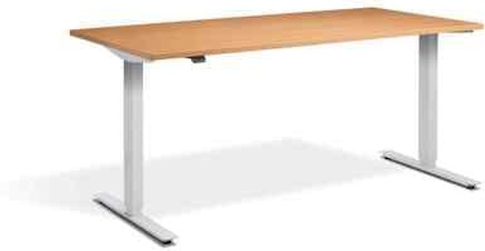 Office Monster | Lavoro Zero Dual Motor Desk 1200 x 700mm / White / Beech Lavoro Zero Dual Motor Desk 1200 x 700mm / White / Beech