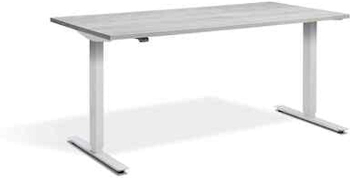 Office Monster | Lavoro Zero Dual Motor Desk 1400 x 800mm / White / Cascina Pine Lavoro Zero Dual Motor Desk 1400 x 800mm / White / Cascina Pine