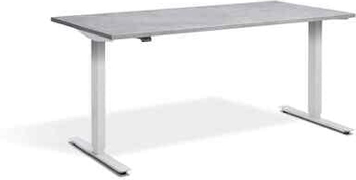 Office Monster | Lavoro Zero Dual Motor Desk 1400 x 800mm / White / Concrete Lavoro Zero Dual Motor Desk 1400 x 800mm / White / Concrete