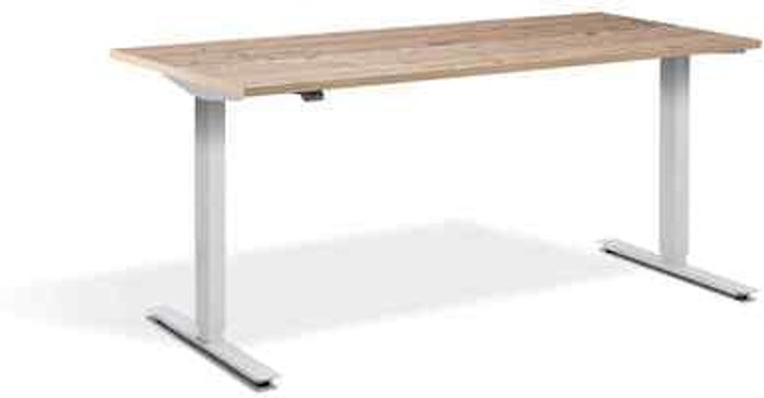 Office Monster | Lavoro Zero Dual Motor Desk 1600 x 700mm / White / Timber Lavoro Zero Dual Motor Desk 1600 x 700mm / White / Timber