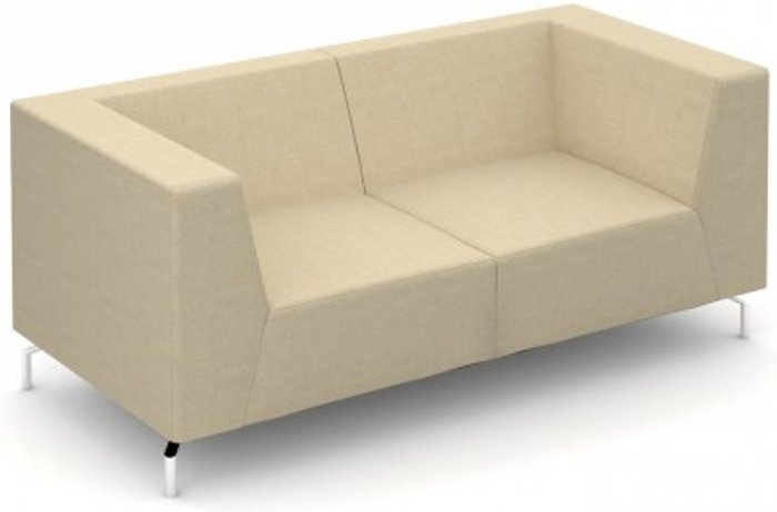Office Monster | Social Spaces Alban low back two seater sofa with chrome legs - made to order Social Spaces Alban low back two seater sofa with chrome legs - made to order