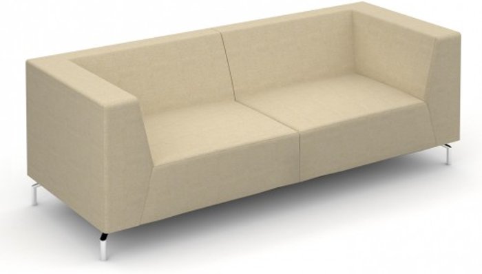 Office Monster | Social Spaces Alban low back three seater sofa with chrome legs - made to order Social Spaces Alban low back three seater sofa with chrome legs - made to order