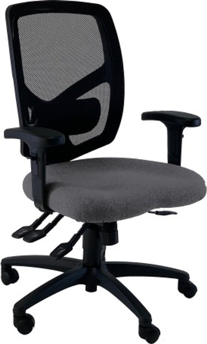 Office Monster | UNI UNI 12 Ergonomic Task Operator Chair Paseo Grey Height Adjustable Arms UNI UNI 12 Ergonomic Task Operator Chair Paseo Grey Height Adjustable Arms