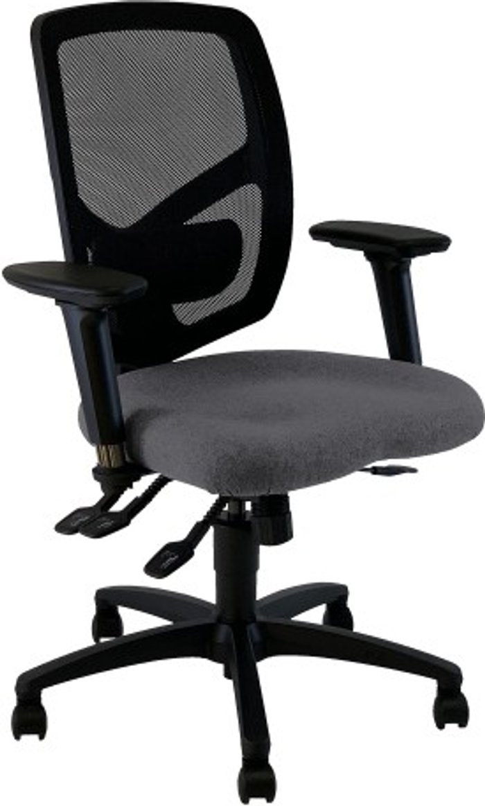 Office Monster | UNI UNI 12 Ergonomic Task Operator Chair Paseo Grey Multi-function Arms UNI UNI 12 Ergonomic Task Operator Chair Paseo Grey Multi-function Arms