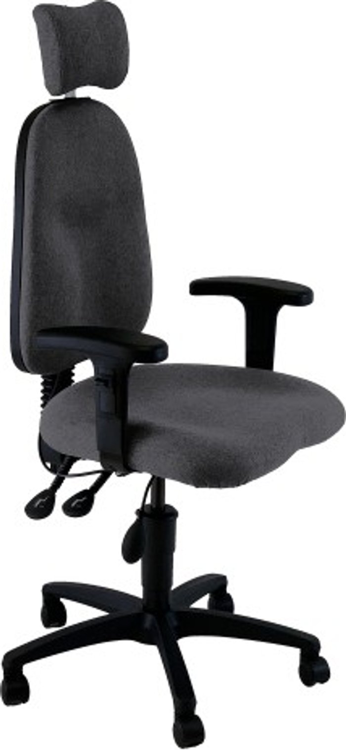 Office Monster | UNI UNI 1 Ergonomic Task Operator Chair Paseo Grey Height Adjustable Arms Headrest UNI UNI 1 Ergonomic Task Operator Chair Paseo Grey Height Adjustable Arms Headrest