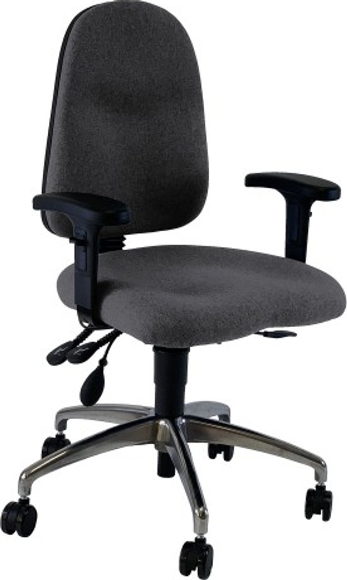 Office Monster | UNI UNI 1 Ergonomic Task Operator Chair Paseo Grey Chrome Base Height Adjustable Arms UNI UNI 1 Ergonomic Task Operator Chair Paseo Grey Chrome Base Height Adjustable Arms