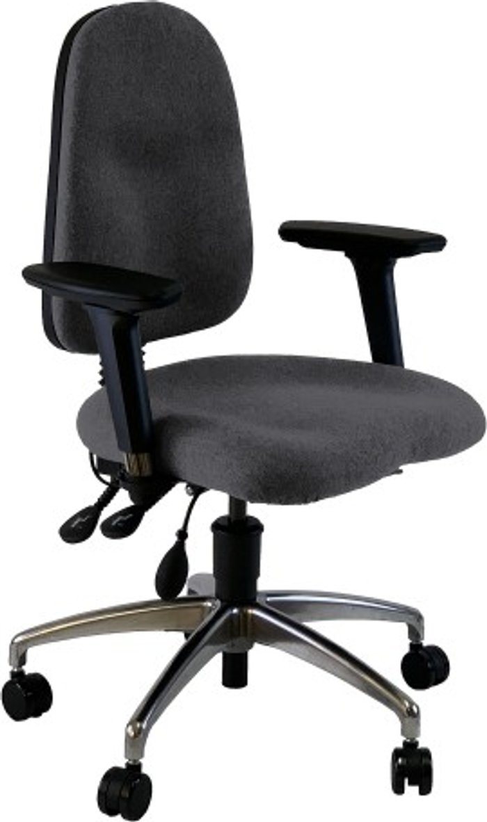 Office Monster | UNI UNI 1 Ergonomic Task Operator Chair Paseo Grey Chrome Base Multi-function Arms UNI UNI 1 Ergonomic Task Operator Chair Paseo Grey Chrome Base Multi-function Arms