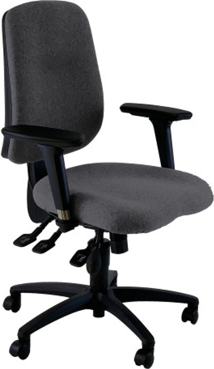 Office Monster | UNI UNI 3 Ergonomic Task Operator Chair Paseo Grey Multi-function Arms UNI UNI 3 Ergonomic Task Operator Chair Paseo Grey Multi-function Arms