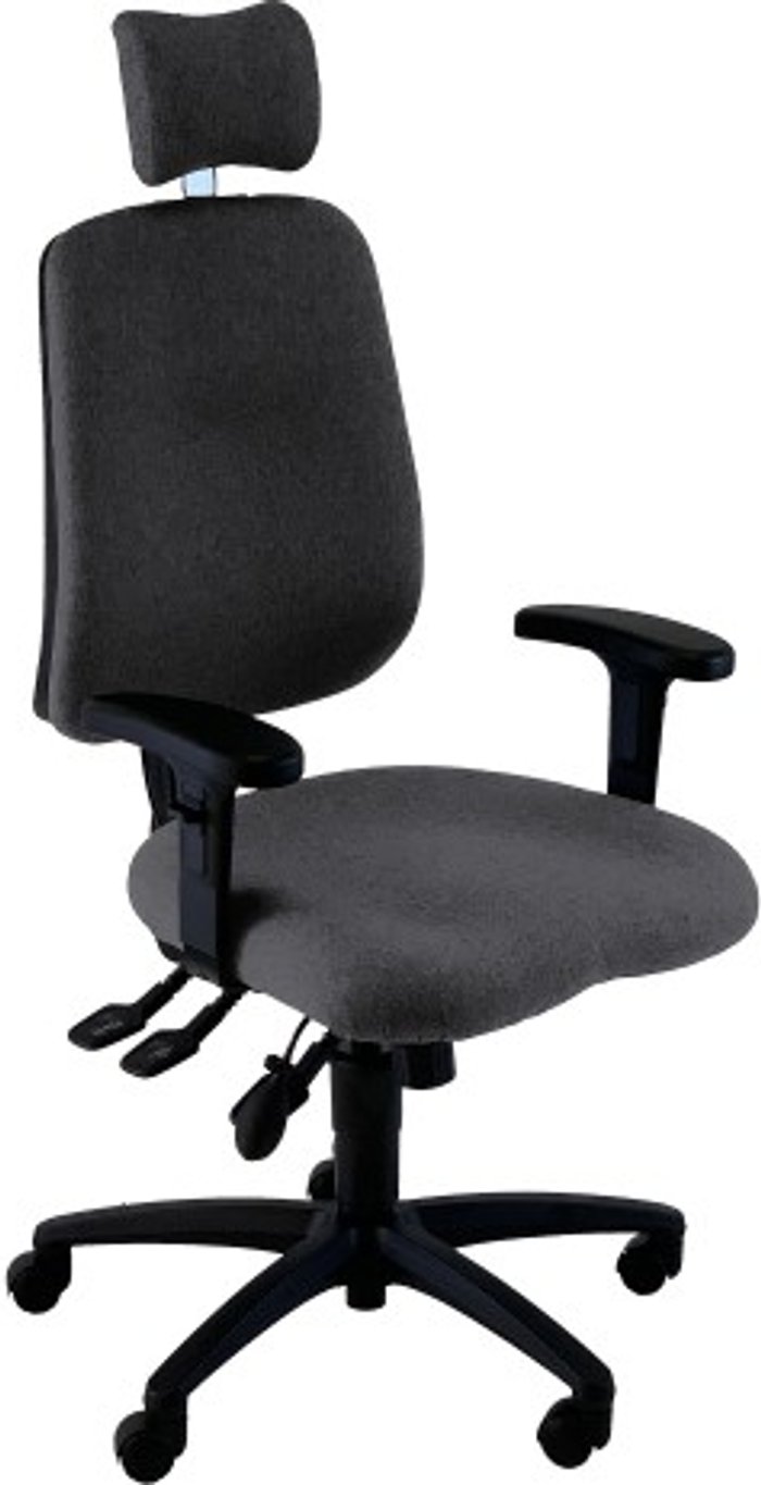 Office Monster | UNI UNI 3 Ergonomic Task Operator Chair Paseo Grey Height Adjustable Arms Headrest UNI UNI 3 Ergonomic Task Operator Chair Paseo Grey Height Adjustable Arms Headrest