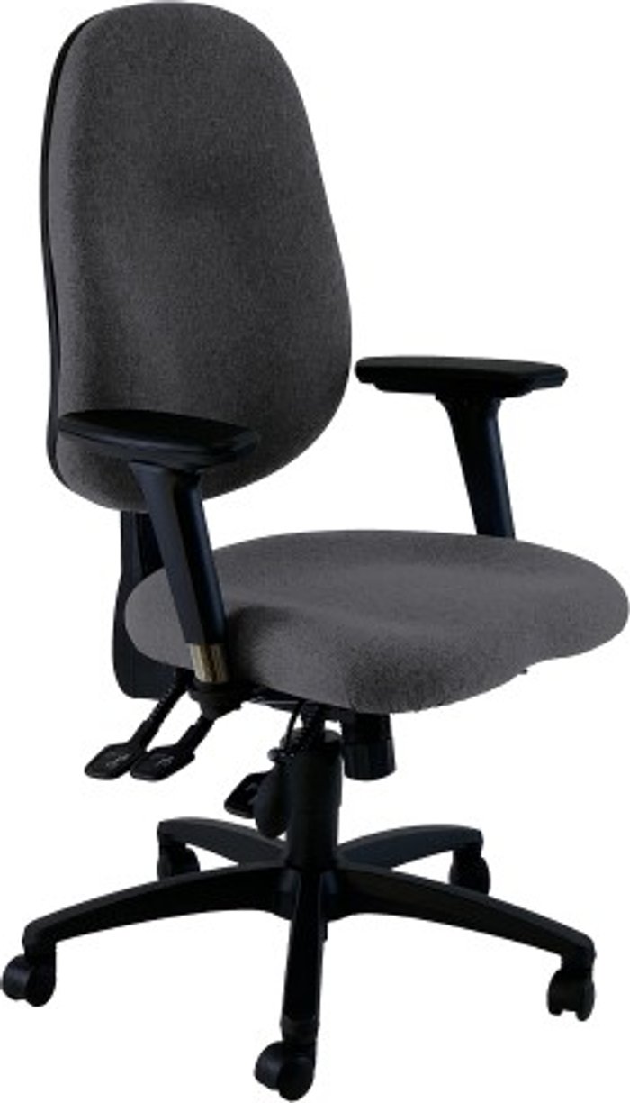 Office Monster | UNI UNI 4 Ergonomic Task Operator Chair Paseo Grey Multi-function Arms UNI UNI 4 Ergonomic Task Operator Chair Paseo Grey Multi-function Arms