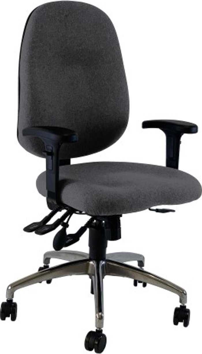 Office Monster | UNI UNI 4 Ergonomic Task Operator Chair Paseo Grey Chrome Base Height Adjustable Arms UNI UNI 4 Ergonomic Task Operator Chair Paseo Grey Chrome Base Height Adjustable Arms