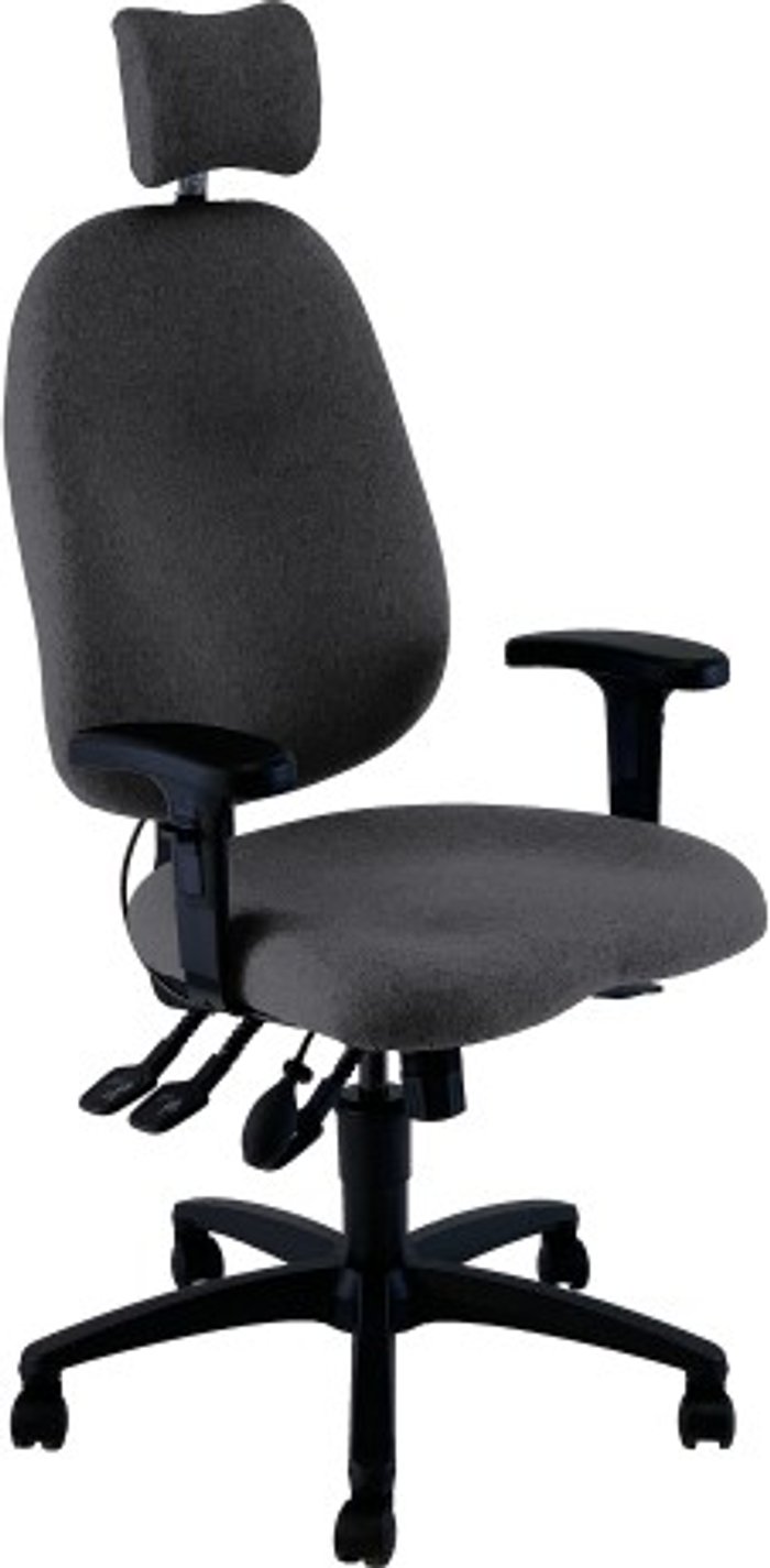 Office Monster | UNI UNI 5 Ergonomic Task Operator Chair Paseo Grey Height Adjustable Arms Headrest UNI UNI 5 Ergonomic Task Operator Chair Paseo Grey Height Adjustable Arms Headrest