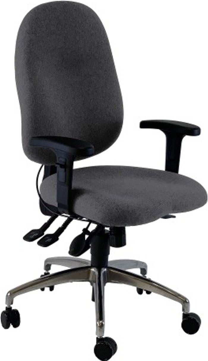 Office Monster | UNI UNI 5 Ergonomic Task Operator Chair Paseo Grey Chrome Base Height Adjustable Arms UNI UNI 5 Ergonomic Task Operator Chair Paseo Grey Chrome Base Height Adjustable Arms