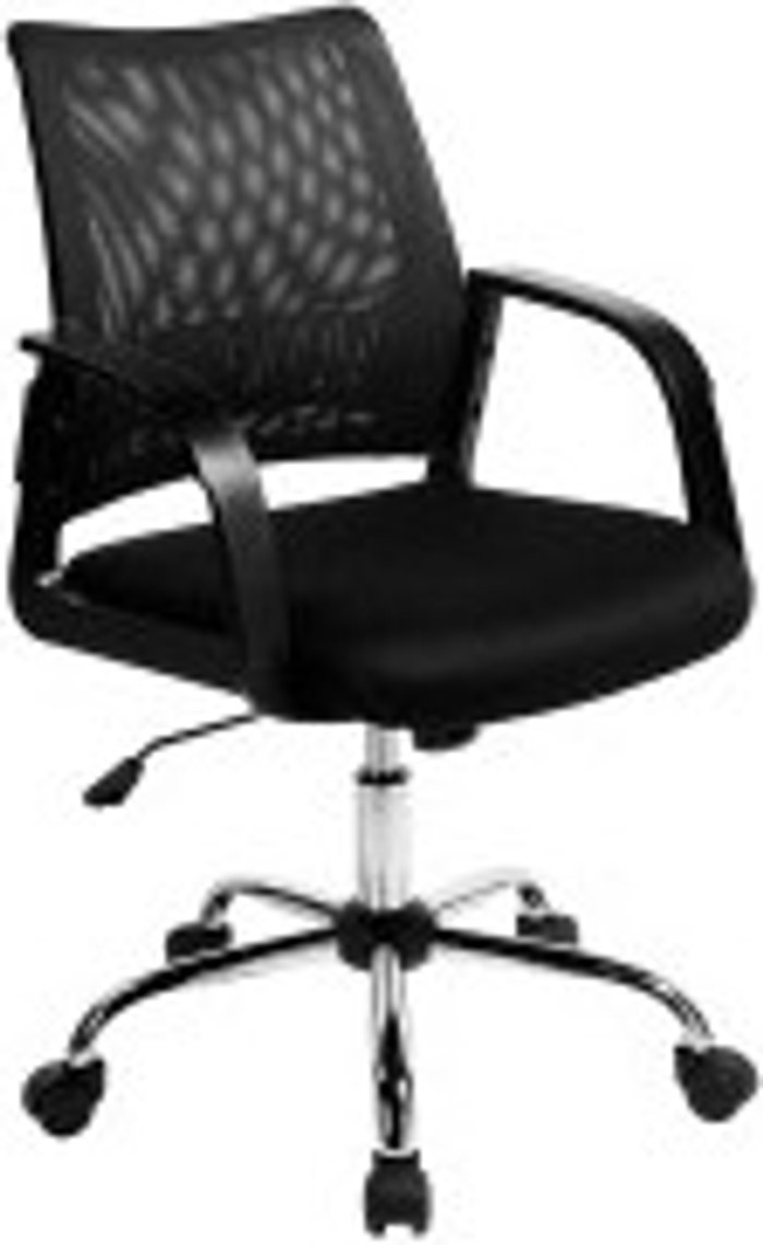 Office Monster | Darwin Sullivan Medium Mesh Back Task Operator Armchair with Chrome Base - Black Darwin Sullivan Medium Mesh Back Task Operator Armchair with Chrome Base - Black