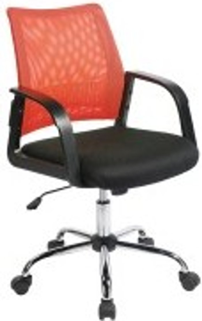 Office Monster | Darwin Sullivan Medium Mesh Back Task Operator Armchair with Chrome Base - Orange Darwin Sullivan Medium Mesh Back Task Operator Armchair with Chrome Base - Orange