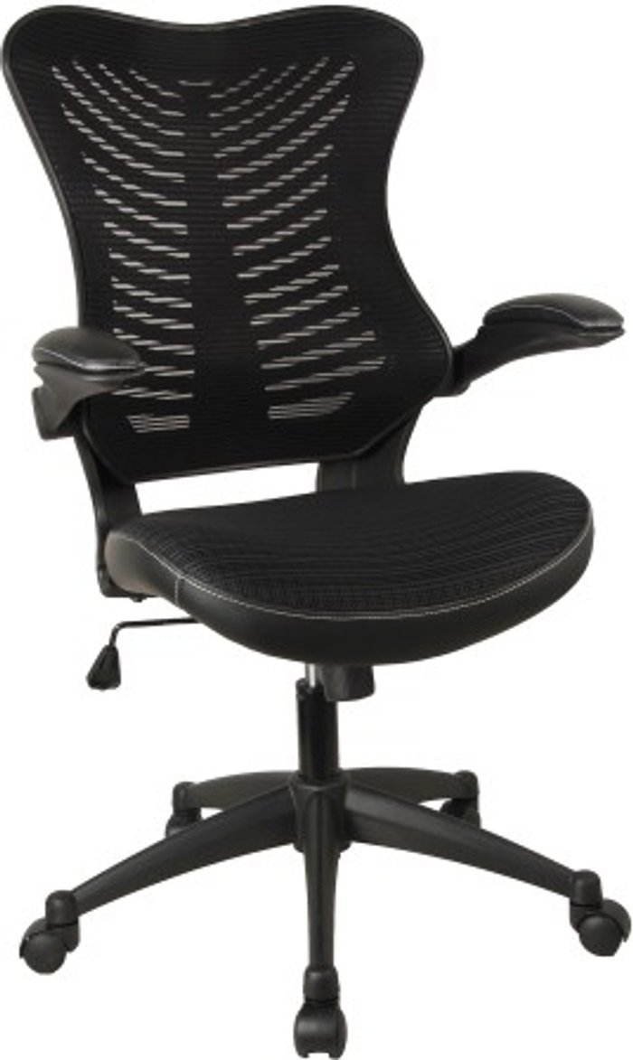Office Monster | Darwin Nissi Executive Medium Back Mesh Chair with AIRFLOW Fabric on the Seat - Black Darwin Nissi Executive Medium Back Mesh Chair with AIRFLOW Fabric on the Seat - Black