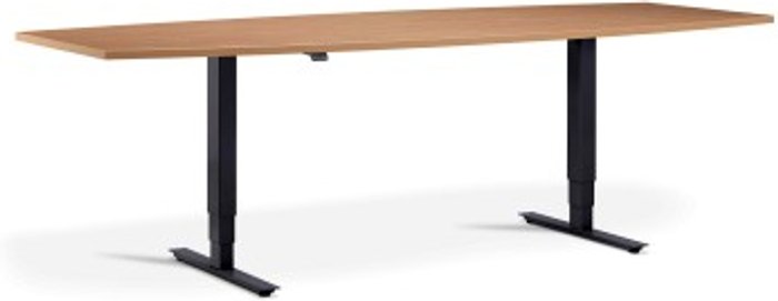 Office Monster | Lavoro Advance Meeting Table 2400 x 1000mm / Black / Barrel Top / Beech Lavoro Advance Meeting Table 2400 x 1000mm / Black / Barrel Top / Beech