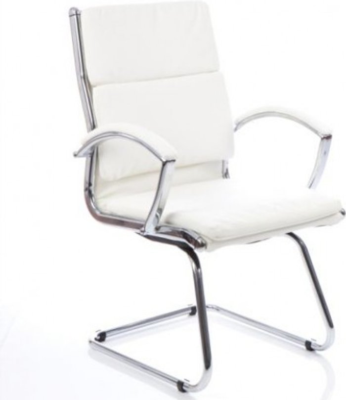 Office Monster | Classic Classic Cantilever Chair White With Arms Classic Classic Cantilever Chair White With Arms