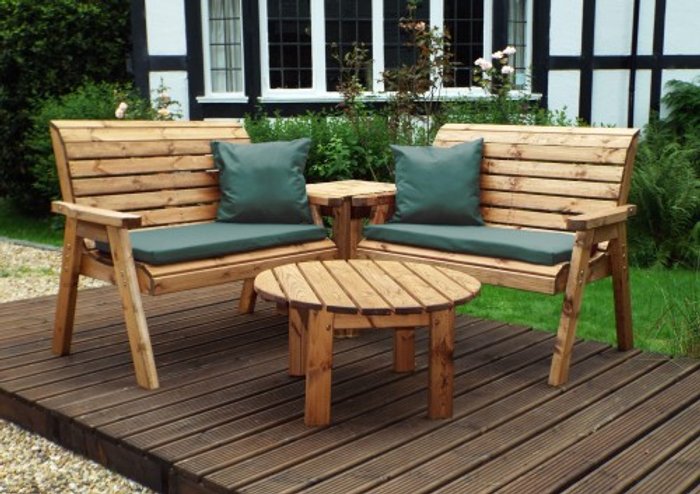 Office Monster | Own Brand HB150G - Four Seater Corner Outdoor Seating Unit Green Accessories Own Brand HB150G - Four Seater Corner Outdoor Seating Unit Green Accessories