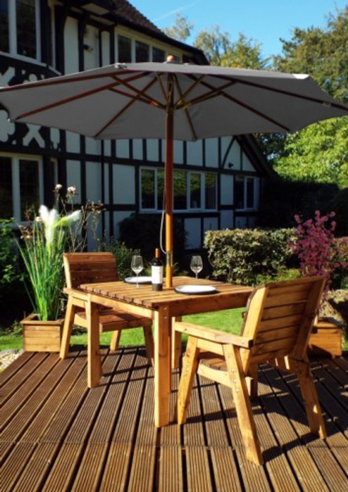 Office Monster | Own Brand HB117GR - Two Seater Outdoor Dining Table Set Grey Accessories Own Brand HB117GR - Two Seater Outdoor Dining Table Set Grey Accessories