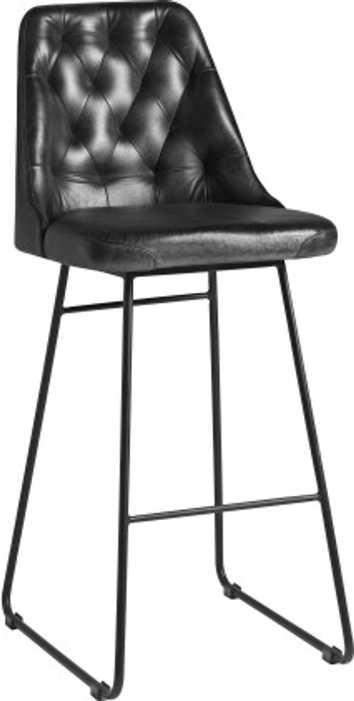 Office Monster | Darwin Helena Bar Stool Leather Vintage Black Darwin Helena Bar Stool Leather Vintage Black