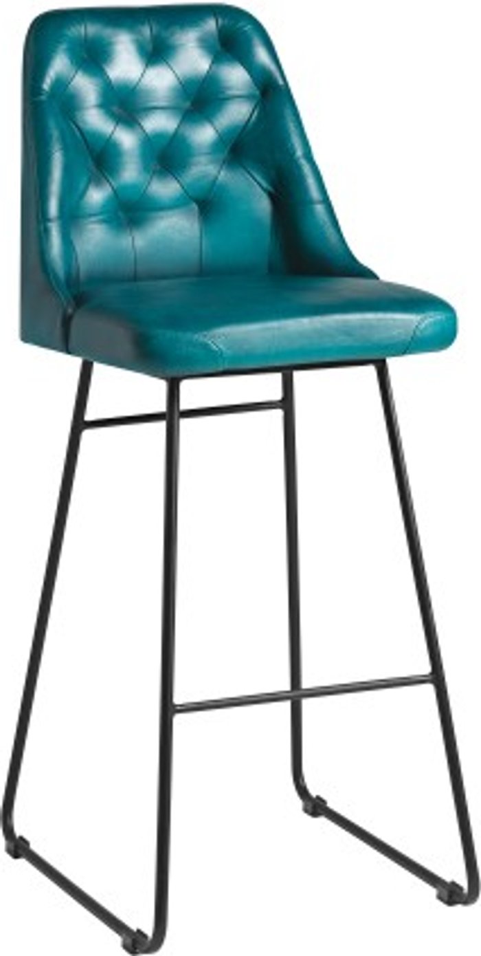 Office Monster | Darwin Helena Bar Stool Leather Vintage Blue Darwin Helena Bar Stool Leather Vintage Blue