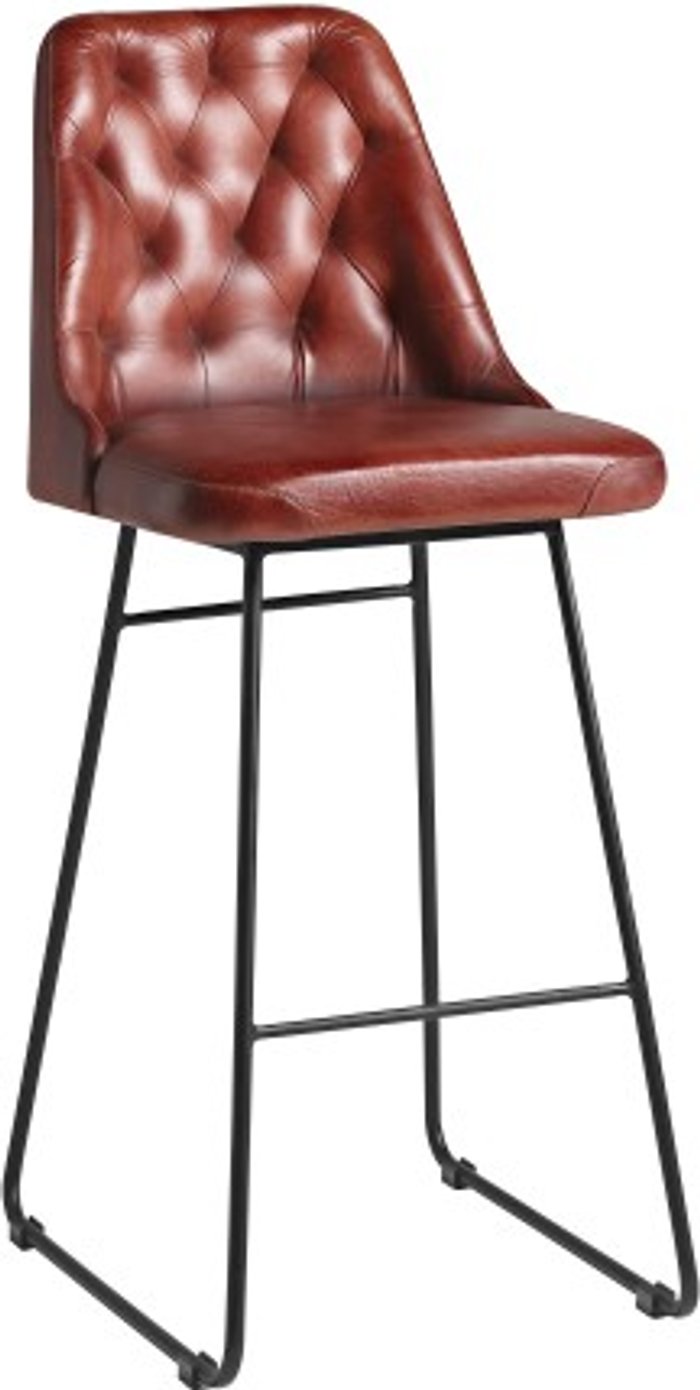 Office Monster | Darwin Helena Bar Stool Leather Vintage Red Darwin Helena Bar Stool Leather Vintage Red